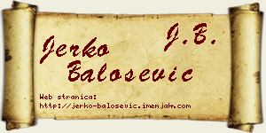 Jerko Balošević vizit kartica